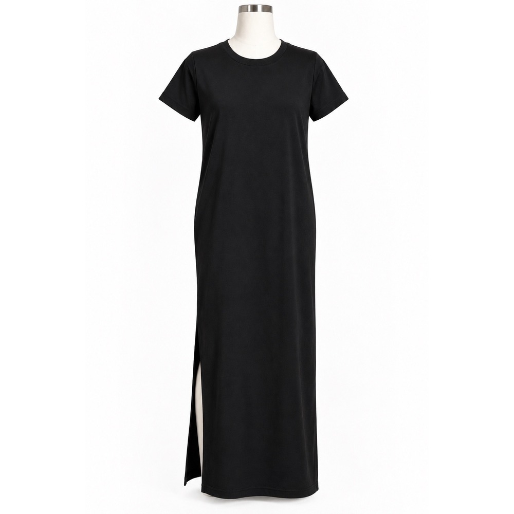 SPANX AirEssentials Maxi Dress Black Side Slit 50572R Women's Large